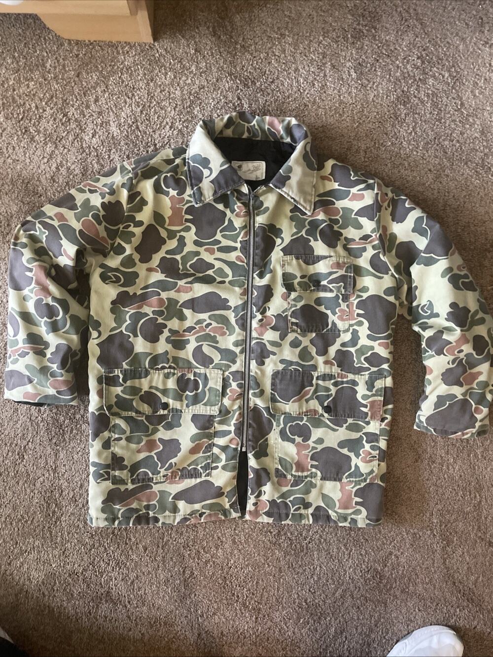 American Field Camo Jacket Camouflage Size L Hunting USA 80s